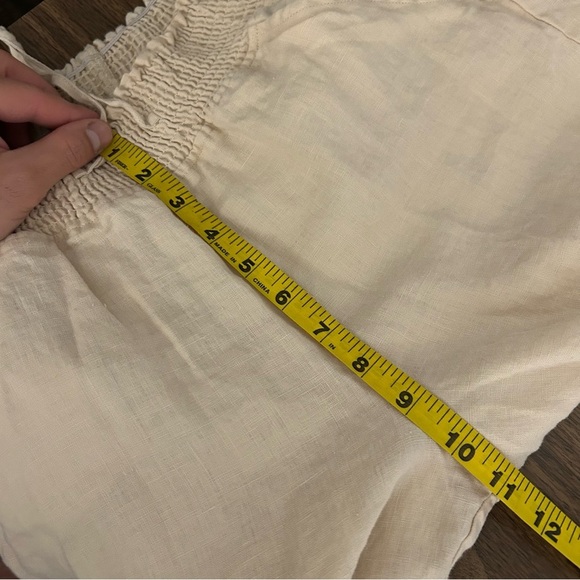 Guess linen cropped Cream Pants S - Picture 10 of 12